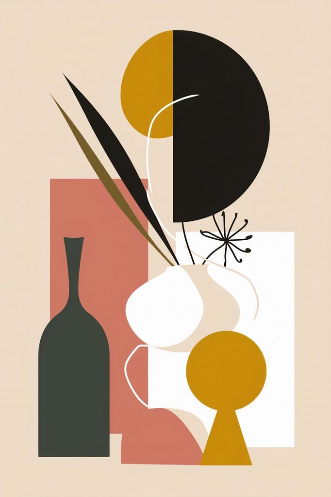 Plakat 20x30cm Abstrakte Stillleben