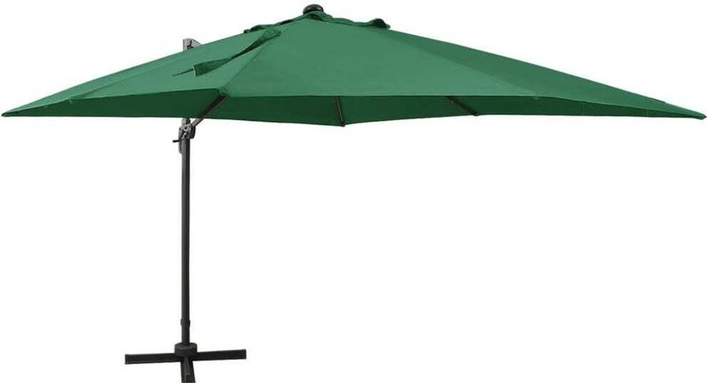 "2026 Promotion" Ampelschirm - ANTI-UV - mit LED-Beleuchtung 300 cm - Grün - Sonnenschutz CC6039