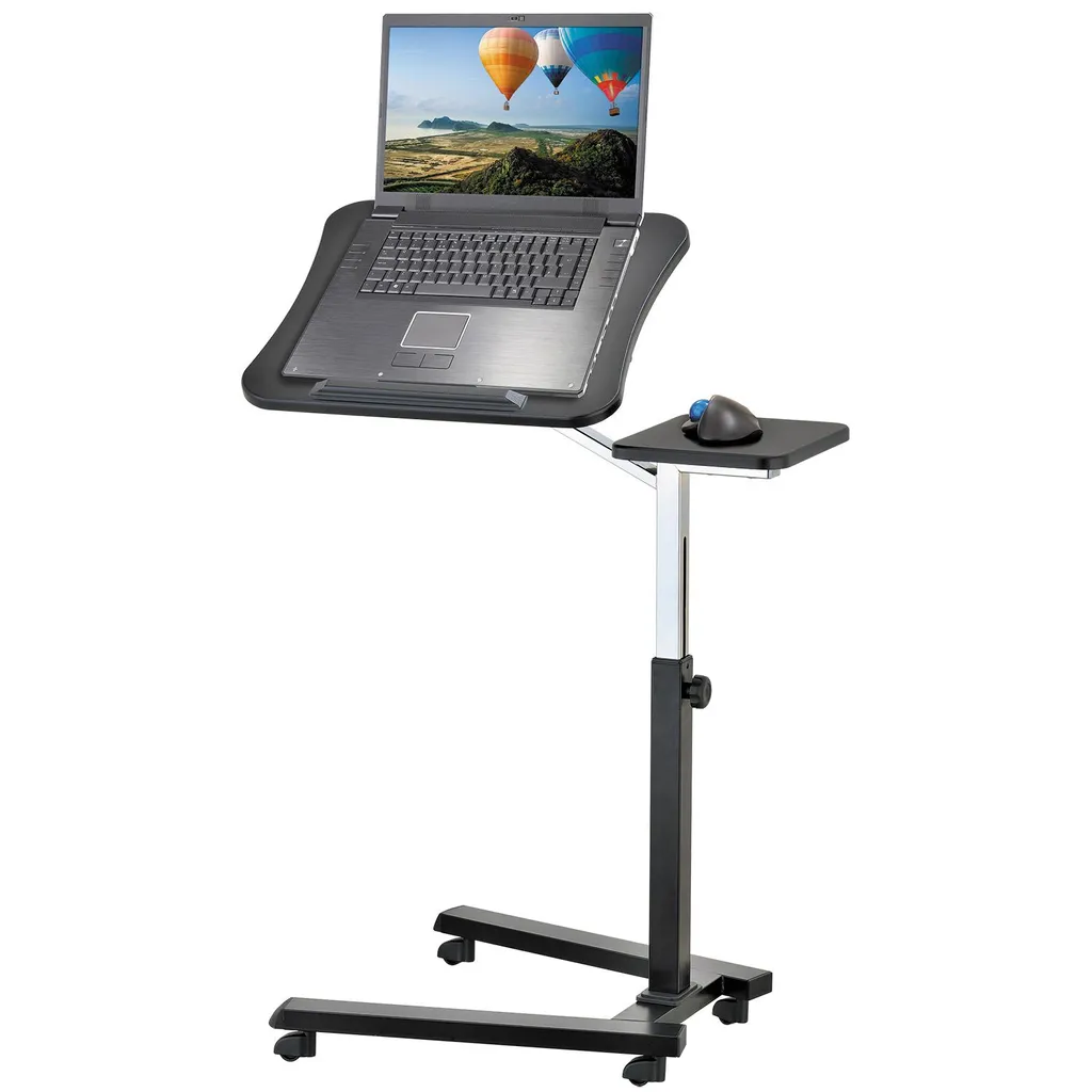 Support Ordinateur Portable Hauteur Réglable avec Roulettes et Freins