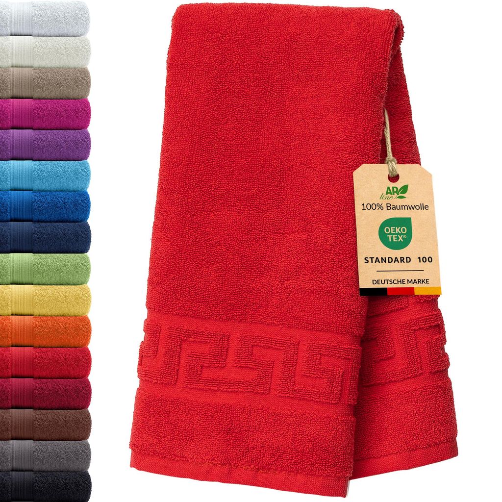 AR Line ARIZONA Handtuch-Serie – 700 g/m² Frottier in 9 Größen verfügbar, Größe: Duschvorleger 50x70 cm, Farbe: Rot