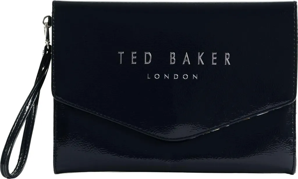 Ted Baker Caelyn Pouch Navy - Pochette Bleue Effet Froissé avec Anse