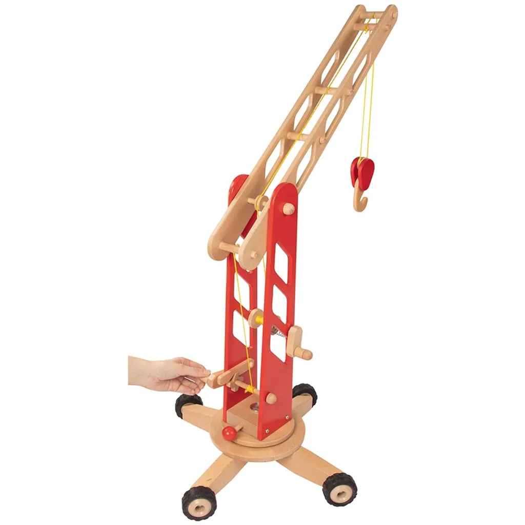 Grande grue en bois goki 55936 rotative avec fonctions de levage réelles - 2