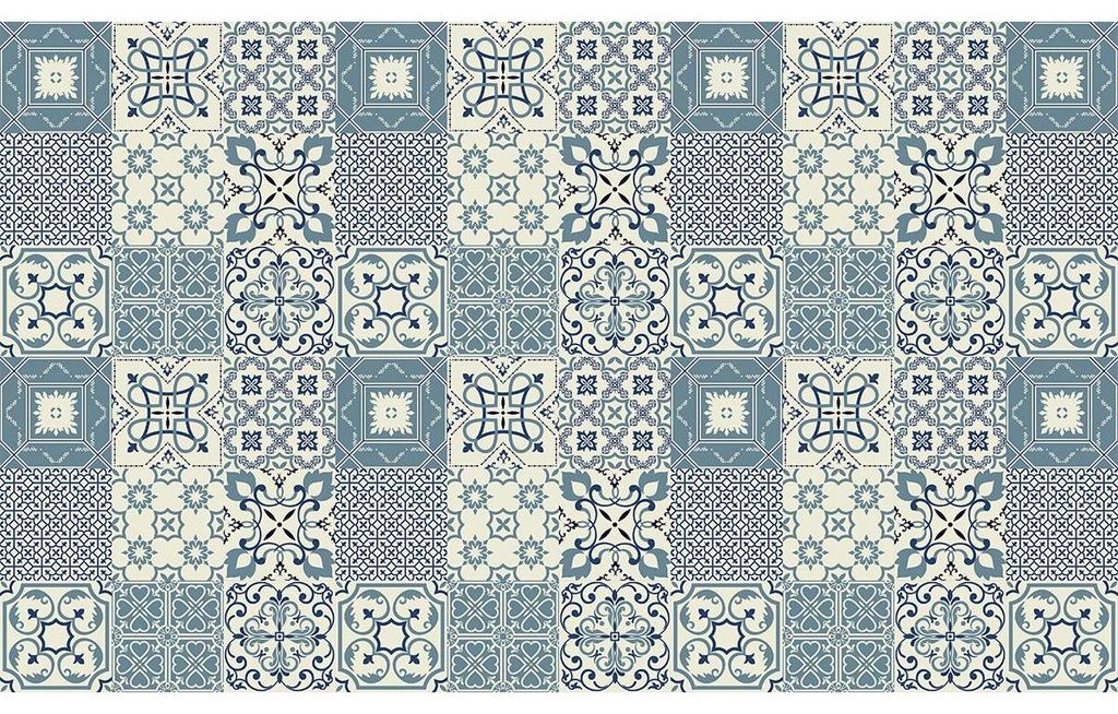 Selbstklebende Fliesenaufkleber für Küche und Bad – 60 Azulejos Nazzareno Zementfliesenaufkleber – 60 Aufkleber, 20 x 20 cm