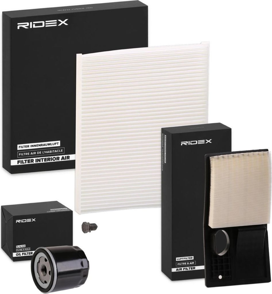 RIDEX Filterset Inspektionspaket Filtersatz für VW POLO (9N) Polo Schrägheck (6R1, 6C1) für SKODA Fabia II Schrägheck (542) für SEAT