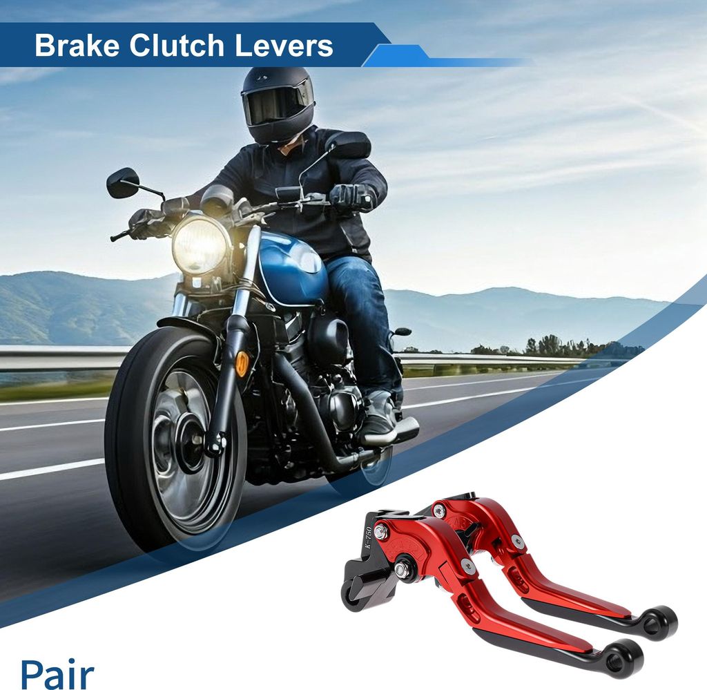 Kurze Lange Brems Kupplungshebel Für Kawasaki NINJA650R 09-16 Verstellbare Motorrad Lenker Bremshebel Aluminiumlegierung Roter Griff Schwarzes Ende