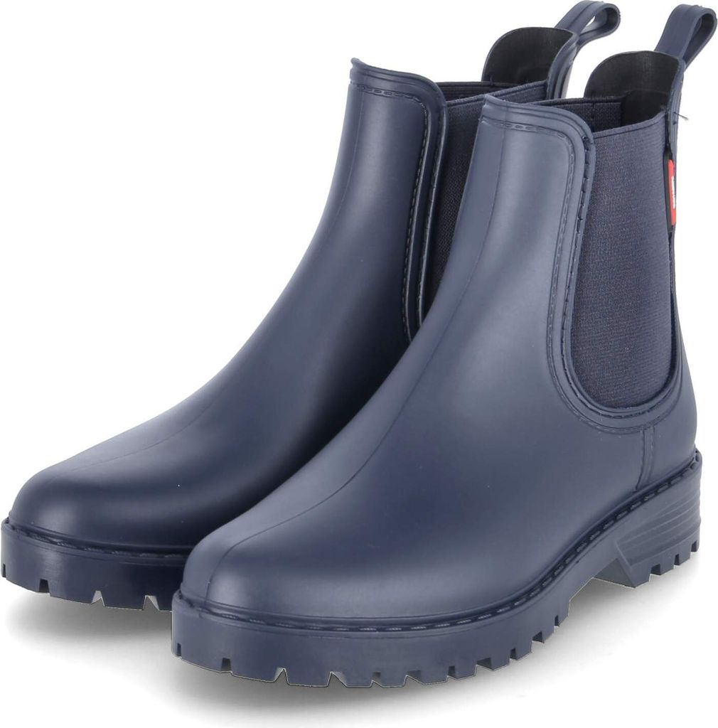Kaerlek Damen Chelsea Boots Gummistiefel Dunkelblau Wechselfußbett Größe: 41