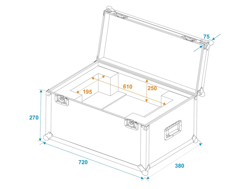Coffret de Transport Flightcase pour Platines Disques et Tables DJ - 5