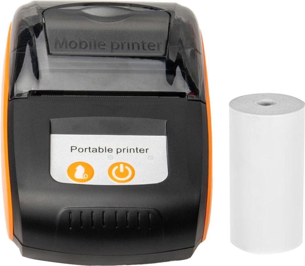 Portable Receipt Printer 58mm Mini Thermal Printing Wireless BT USB Mobile Printer with 2 Inch Thermal Paper Roll Compatible with Android/iOS/Win