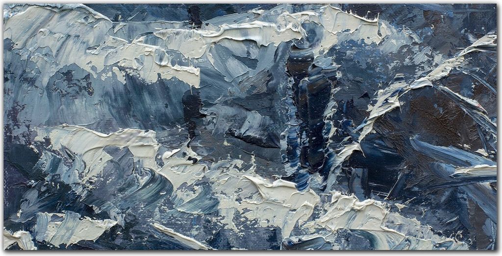 Coloray Bild aus Leinwand 100x50 Leinwand Dekoration - Meerestiefen