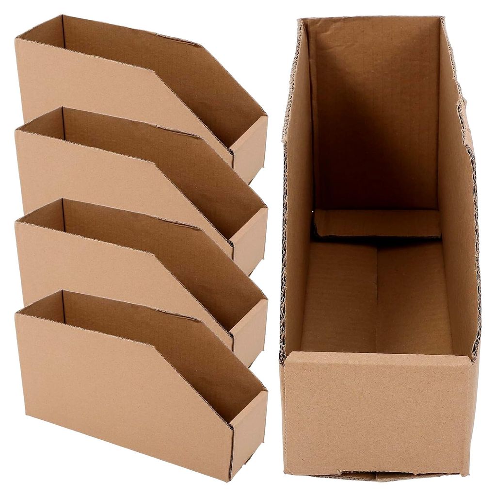 Kleine Kisten zum Sortieren, 5 Stück aus Karton mit Deckel, fünflagig, 30 x 10 x 15 cm für Umzug und Warenpräsentation