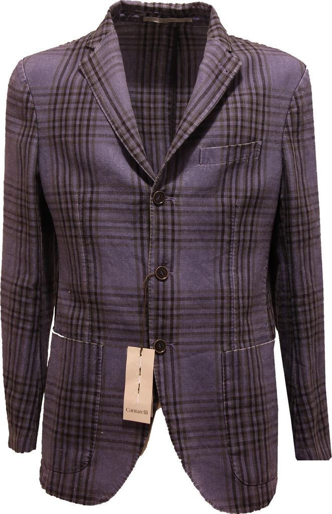 4072M CANTARELLI lila Leinen Herrenmäntel Jacken