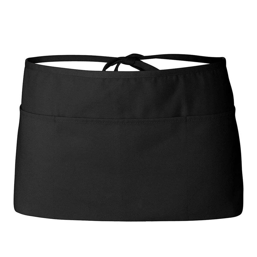 Servierschort – 3 große Taschen – Hochwertiges Textil – Schwarz – Ideal für Gastronomie und Zuhause