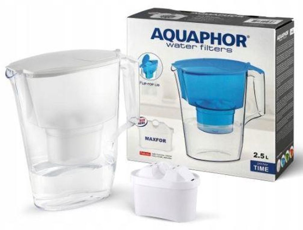 Wasserfilterkanne weiß Time 2,5 l + Einsatz Maxfor Plus Produktbild 