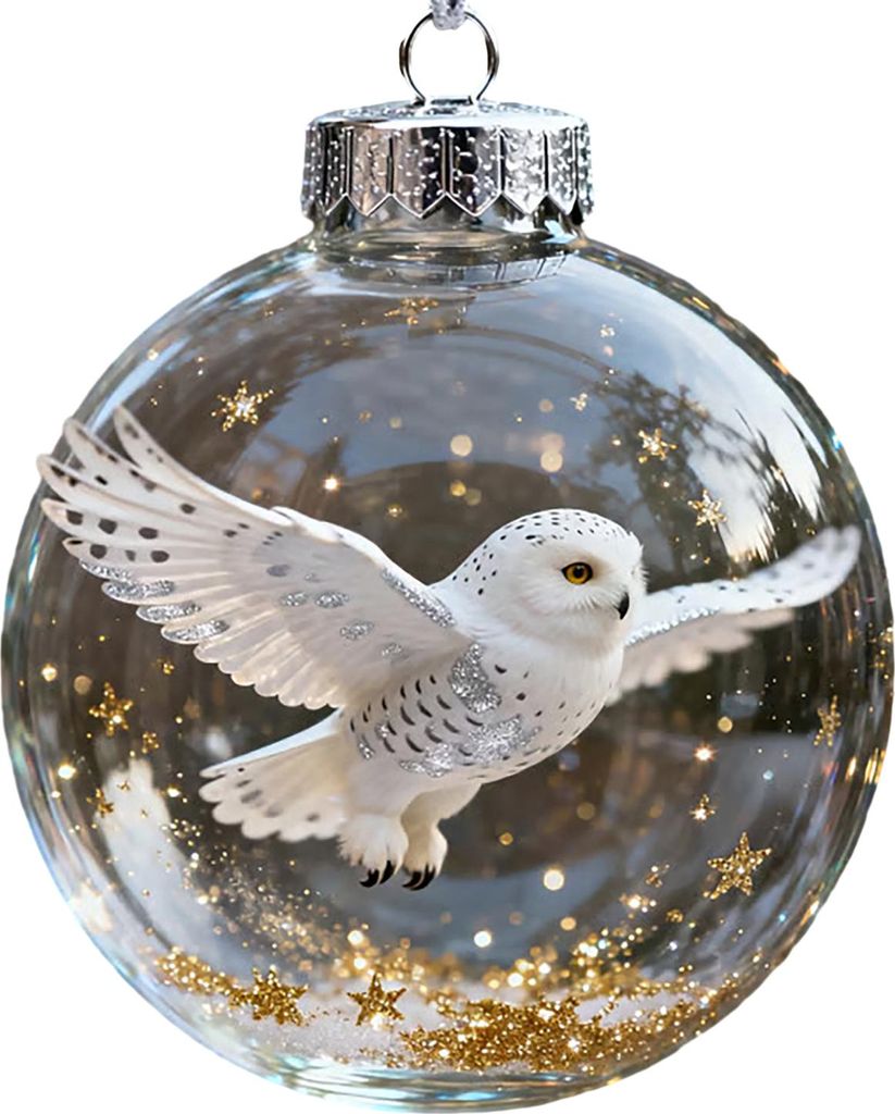 Weihnachtsvogel-Acryl-Ornamente, 2D-Kardinals-Tierbaumschmuck, handgefertigte Weihnachtshänger für Zuhause