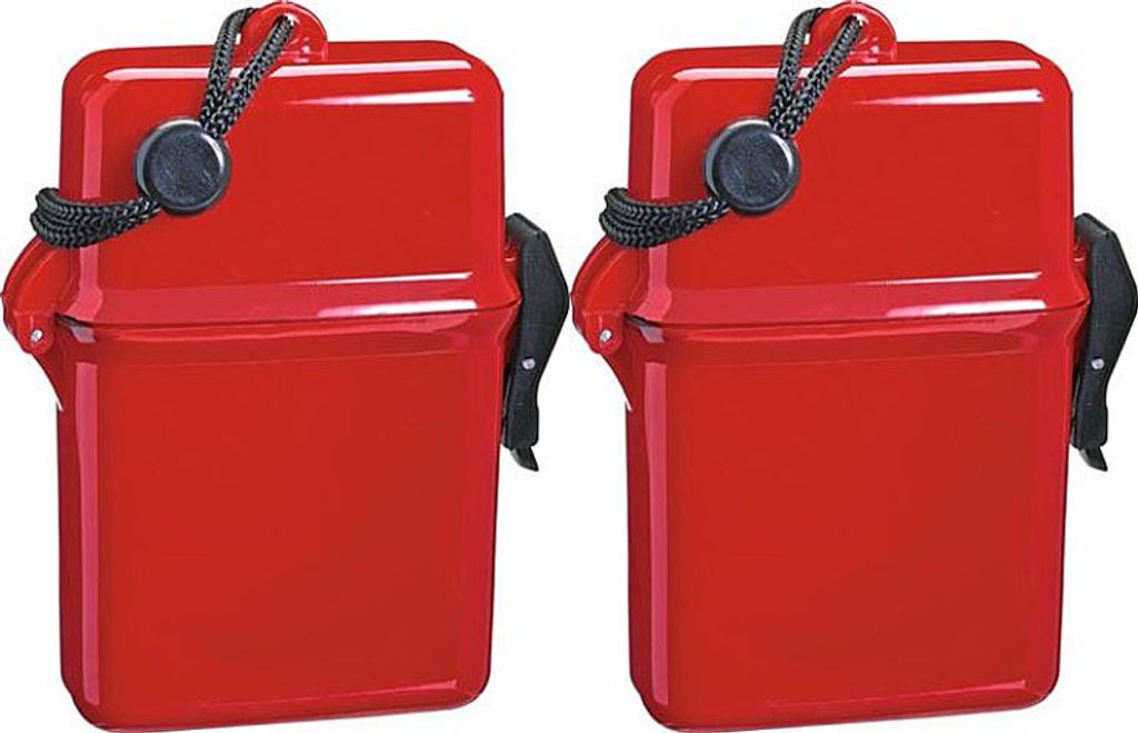 2 Stück Strandbox Beachbox Box Rot Strandsafe Badesafe Produktbild 