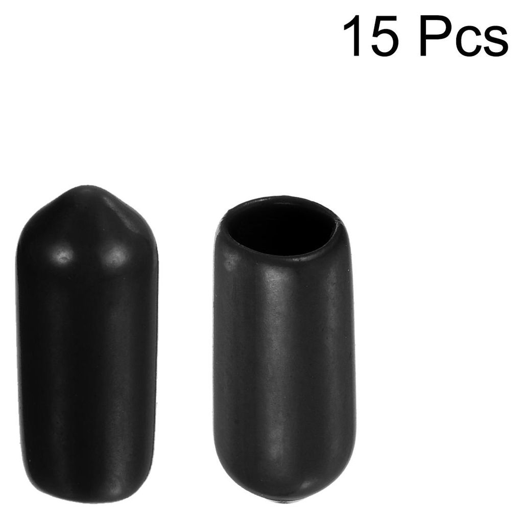 15 Stš¹ck Gummi-Endkappen 6mm ID Gummikappen, Runde Schutzkappen PVC Stopfen Abdeckkappen Lochstopfen Gleiter fš¹r Schrauben Gewindebolzen Drah...