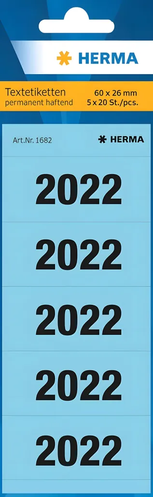 HERMA 1682 : 100 Étiquettes Bleues pour Identifier vos Classeurs 2022