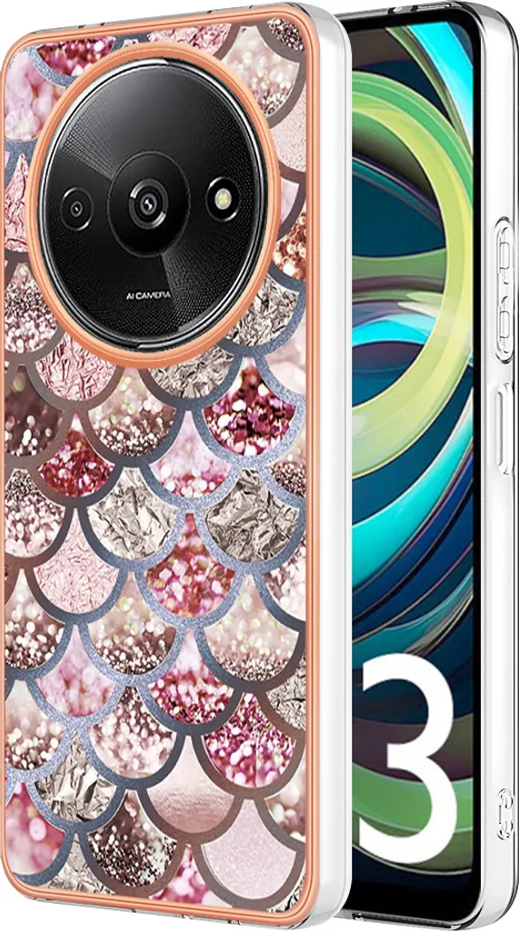 Xiaomi Redmi A3 Cover Silicone Soft-Touch Fantasia Aroma Caffè