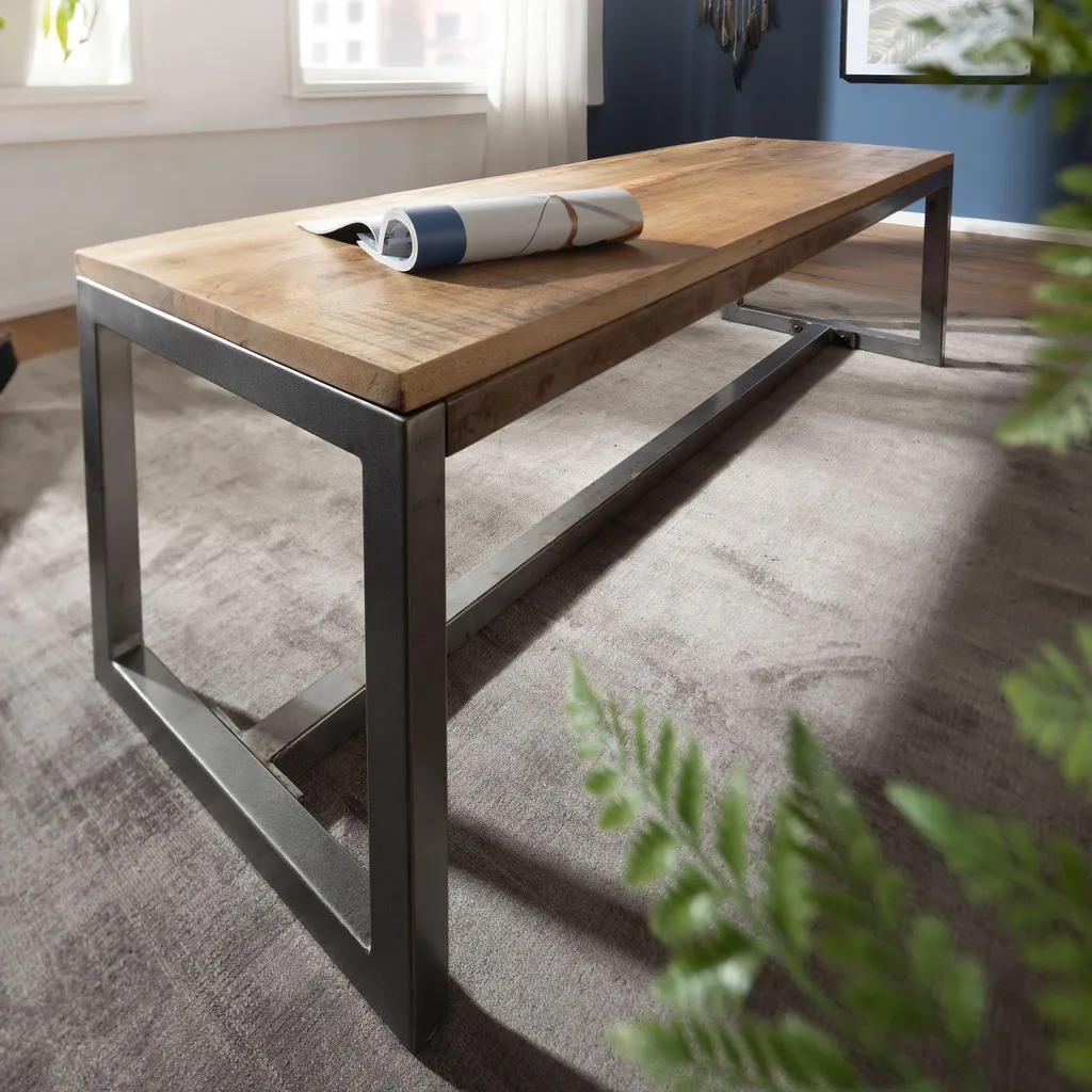 Banc en bois massif 120 cm pour optimiser l'espace de votre table repas