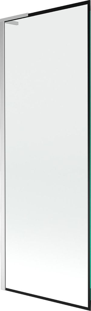 Mexen Next L Badewannenfaltwand 1-flügelig 70 x 150 cm, schwarzes Muster, Chrom - 895-070-000-03-70-01