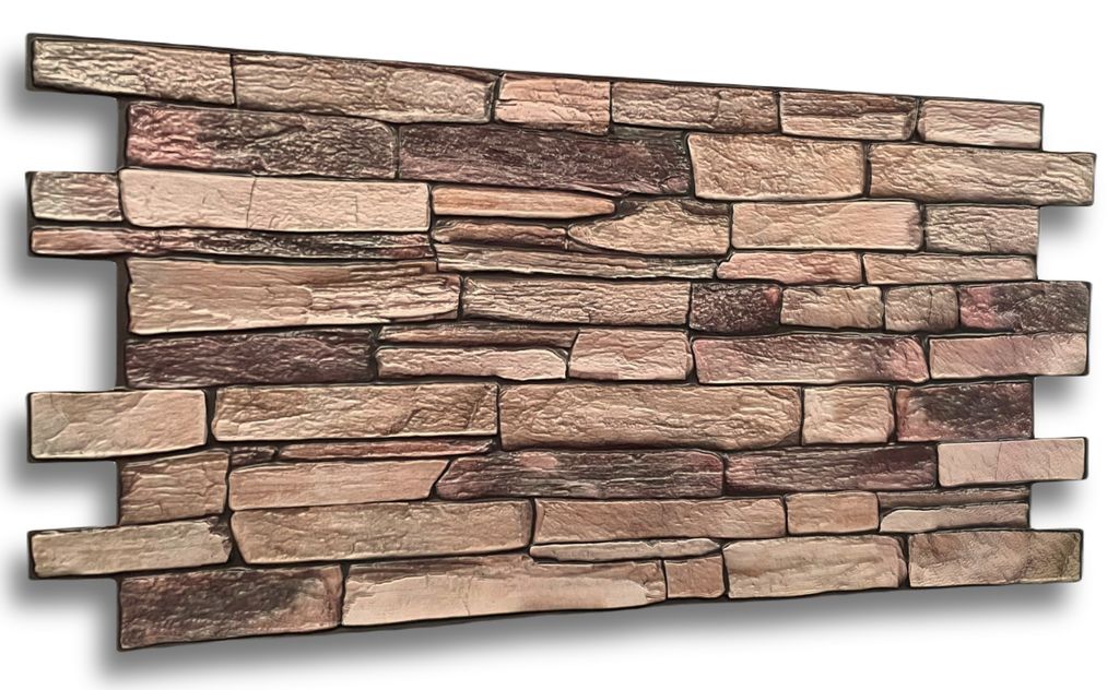 3D PVC Wandpaneele Wandverkleidung PVC-Verkleidung Stein Holz Mosaik Fliesen Imitation (ca. 0,5qm)