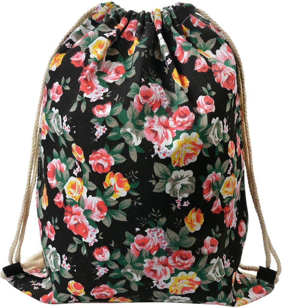 Juleeze JZBG0307 Zaino Floral Chic, Schwarz, 34 x 1 x 43 cm Produktbild 
