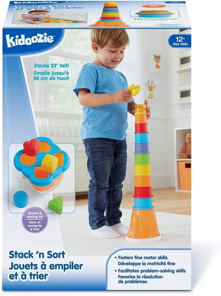 Jouet de Bain et Plage Gobelets Empilables avec Trieur de Formes Coloré