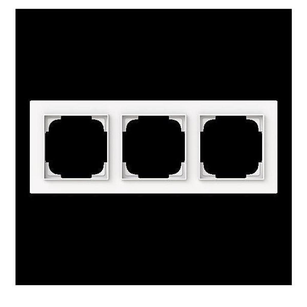 Busch-Jaeger Abdeckrahmen 3-fach studioweiß matt - Busch-art linear Busch-art linear 2CKA001754A4854 1723-44M