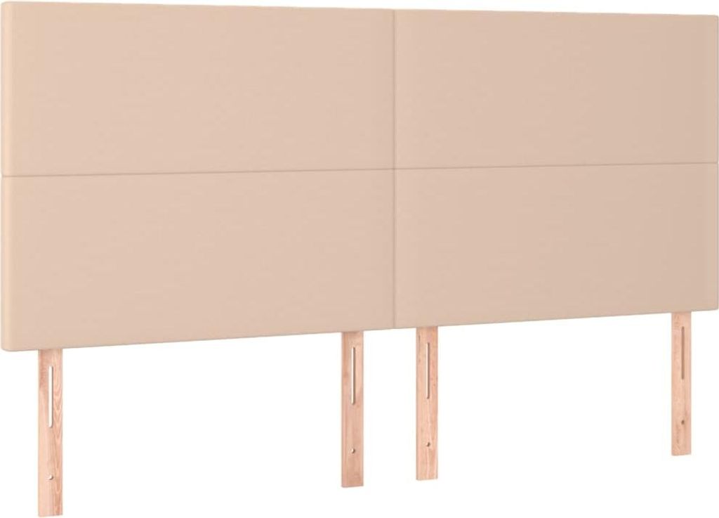 vidaXL Kopfteil Cappuccino 180x5x118/128 cm Kunstleder