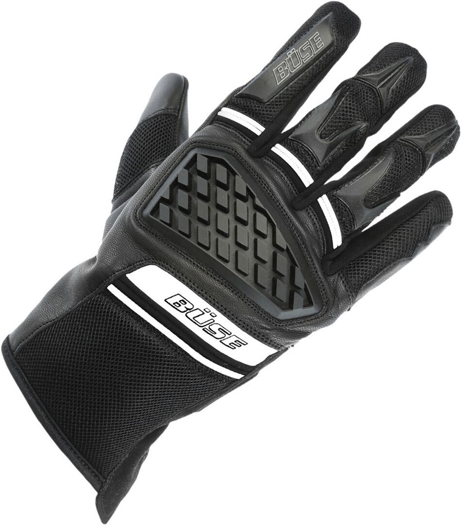 Büse Braga Damen Motorradhandschuhe, schwarz/weiß, 6
