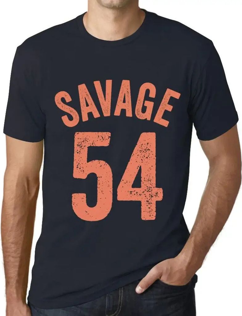 Herren Grafik T-Shirt Savage 54 Geschenk 54. Geburtstag Jahrestag 54 Jahre Jubiläum 54 Jährige Mann Jahrgang 1970 Kurzarm Lustige Druck
