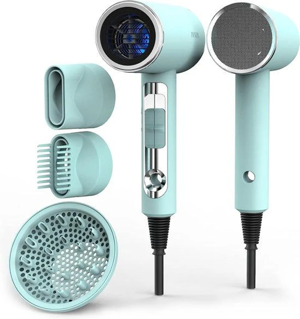 Sèche-cheveux puissant noir - Grip antidérapant et technologie ionique