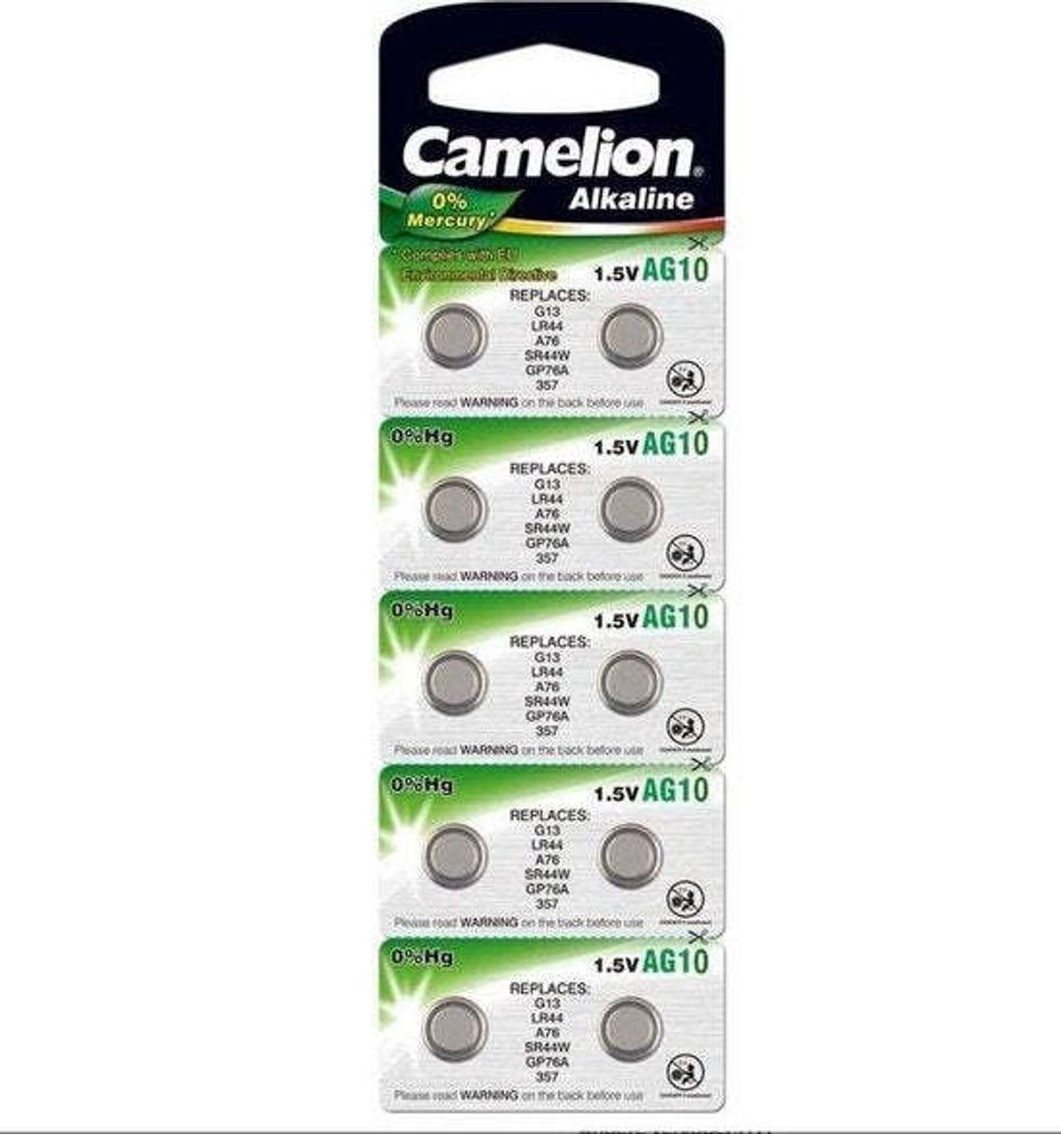 Gombíkový článok CAMELION, AG10, 1,5 V, alkalický, blister Obrázok produktu 12