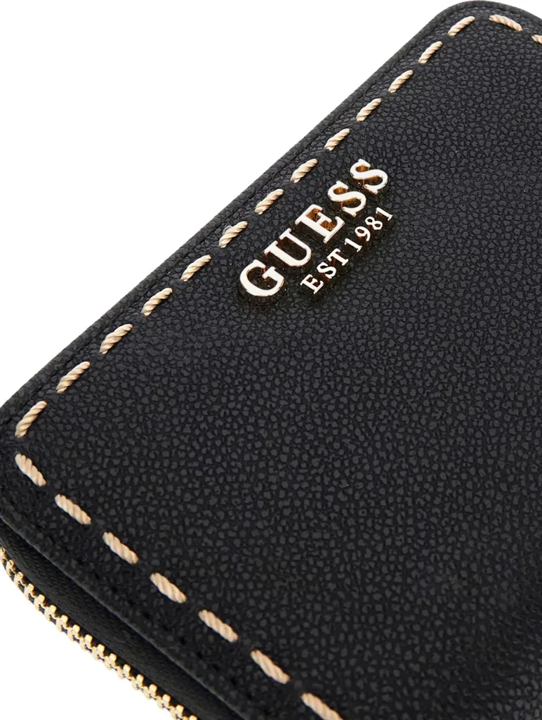 Portefeuille Guess Anadela Medium Zip Black : l'accessoire chic et compact