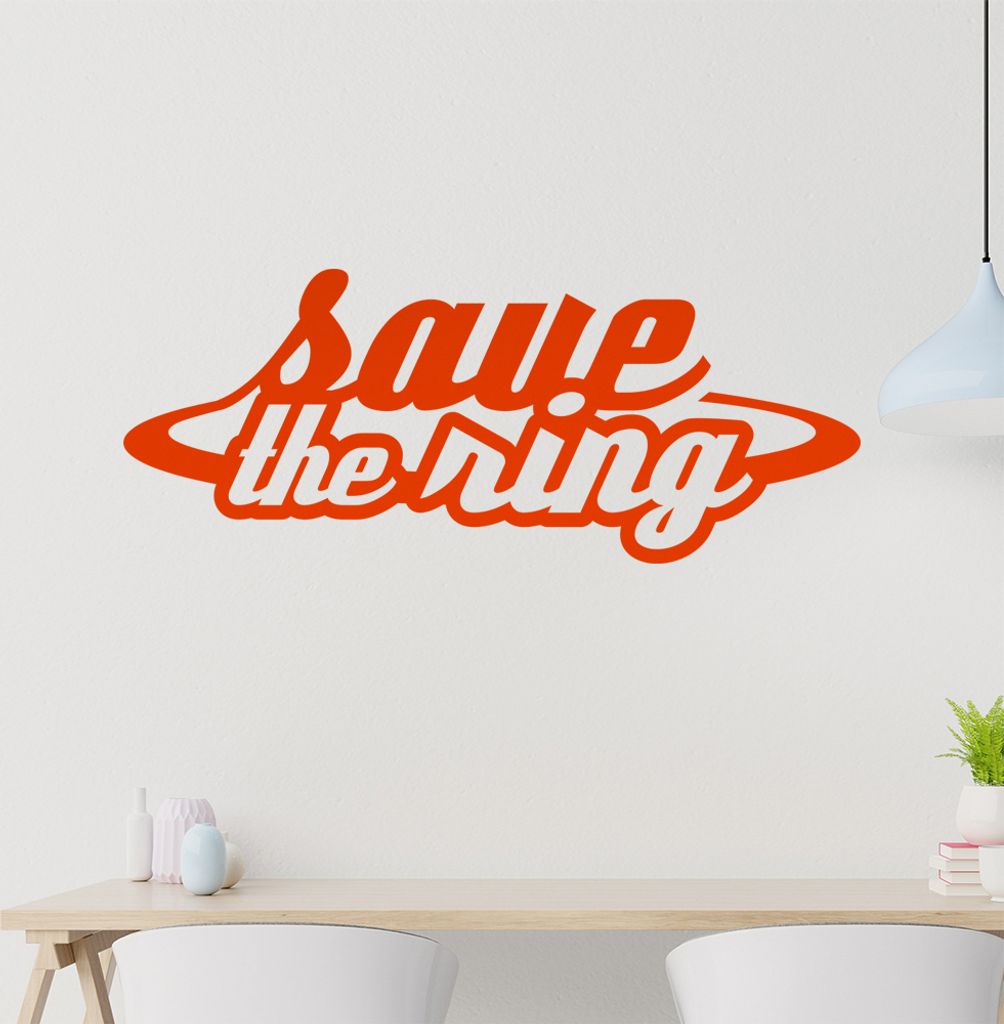 KIWISTAR Save the Ring - Nürburgring Demo Wandtattoo in 6 Größen - Wandaufkleber Wall Sticker - Dekoration, Küche, Wohnzimmer, Schlafzimmer, Ba...