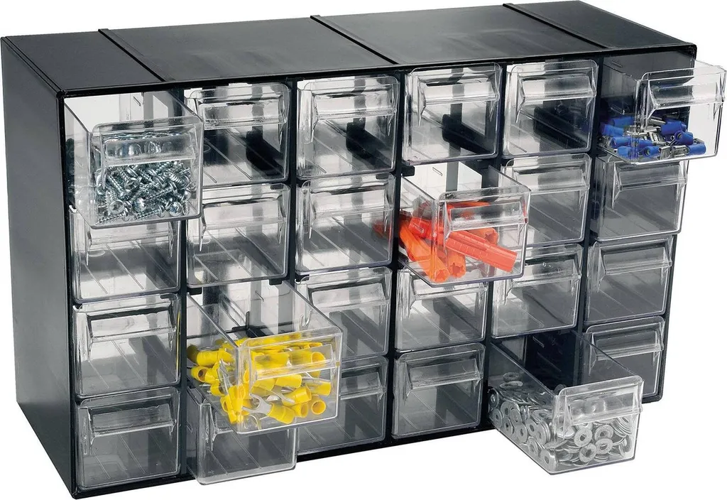 Armadio Multiuso Dmora 24 Cassetti Antracite | Organizzatore Made in Italy