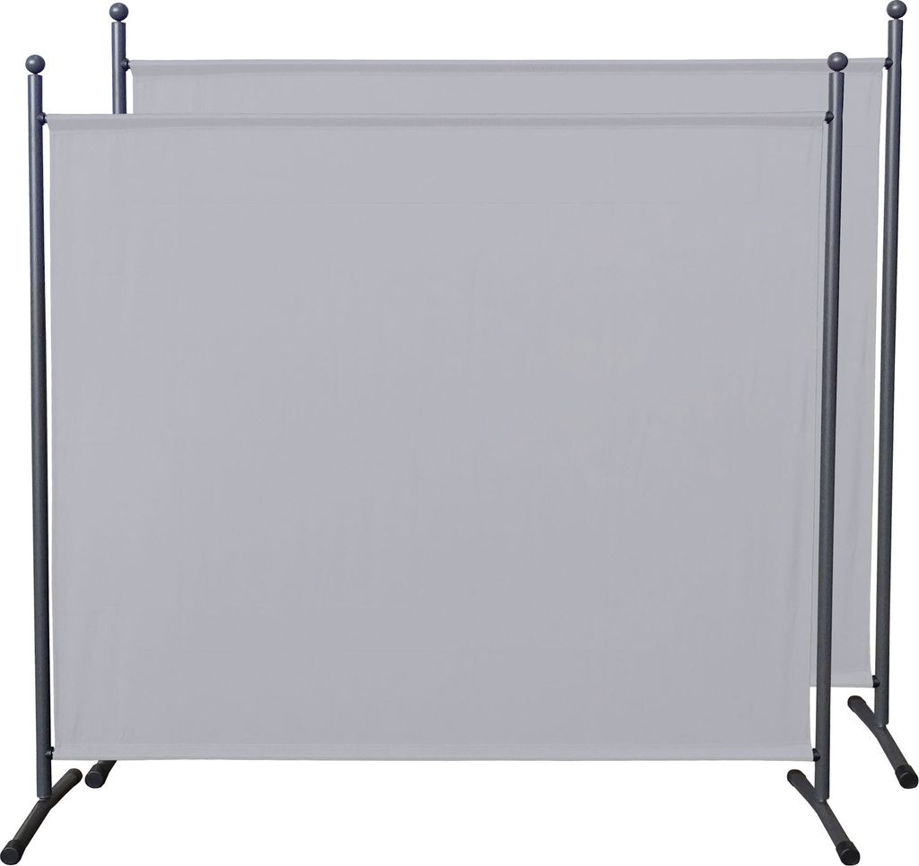 2 Stück Paravent 180 x 178 cm Weiß - Raumteiler Stellwand Blickdicht Innen & Außen - Garten & Balkon Sichtschutz Trennwand