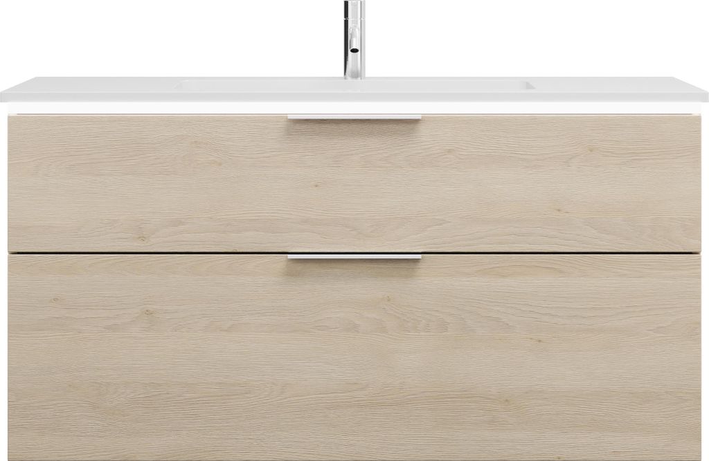 burgbad Eqio Mineralguss-Waschtisch inklusive Waschtischunterschrank mit LED-Beleuchtung, 1220x490x638mm, SHCC122F3180C0001G0146