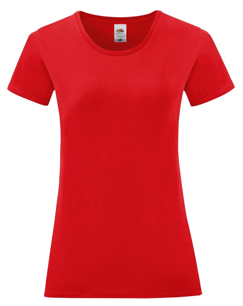 Fruit of the Loom - "Iconic 150" T-Shirt für Damen FK2487 (XL) (Rot)