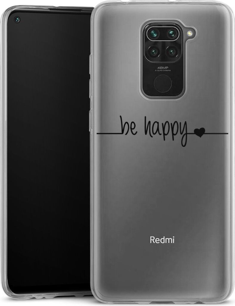 DeinDesign Slim Hülle für Xiaomi Redmi Note 9 Silikon Case Ultra Dünn Handyhülle Glück Statement Motiv ohne Hintergrund