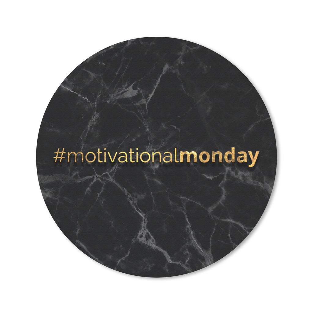 MuchoWow Mauspad Mousepad Zitate - Motivation - Marmor - Gold 20x20 cm - Mousepads - Maus Mat - Pad - Mausunterlage - Schreibtischmatte