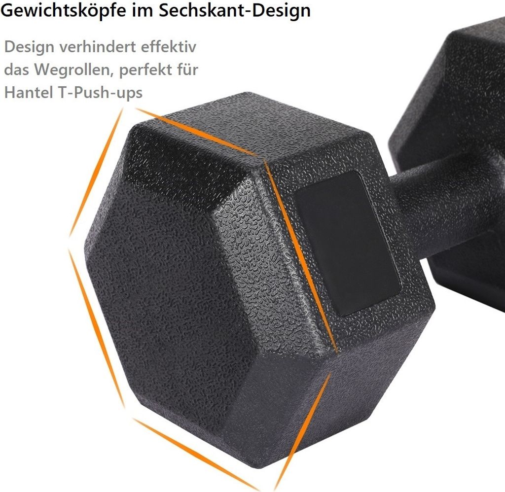 Yaheetech 2er Set 4 kg Kurzhanteln, Hexagon Hanteln, PVC Produktbild 7