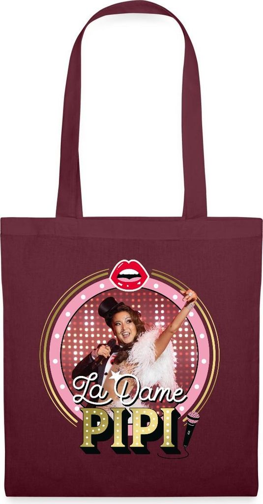 Spreadshirt Emily In Paris Mindy La Dame Pipi Stoffbeutel, One size, Burgunderrot