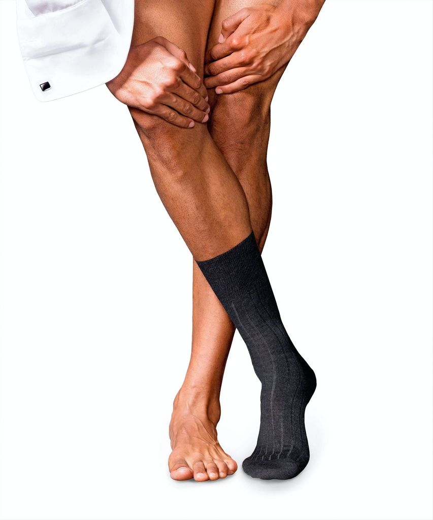 FALKE No. 2 Finest Cashmere Herren Socken, Größe:41-42, Farbe:anthrazit melange
