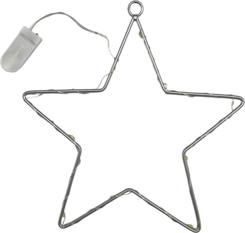 LED-STERN, Metallstern, Weihnachtsdeko SILBER Ø 25cm Produktbild 