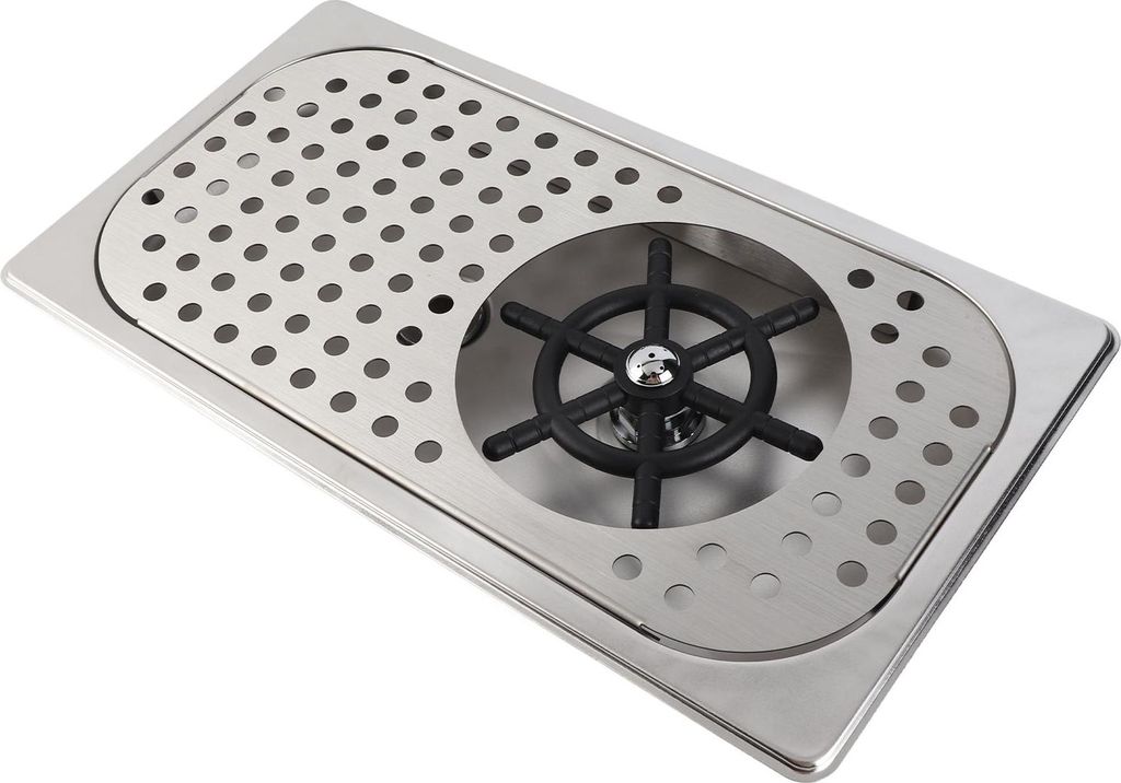 Glas Rinser Cup Washer 304 Edelstahl Automatische Spüle Flasche Waschanlage mit Drain Tropfschale für Home Coffee Shop Bar