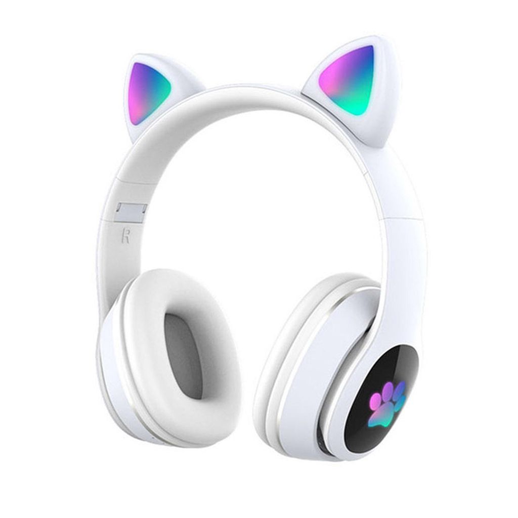 Gaming Headset Bluetooth 5.0 Wireless Kopfhörer 7-farbigen Atemlichtern, Faltbar, mit Mikrofon, AUX-Eingang, TF-platz, MP3-Player für PC Laptop H...
