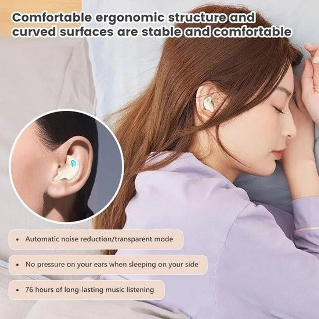 Écouteurs pour dormir IPX5 étanches - Réduction sonore et format mini