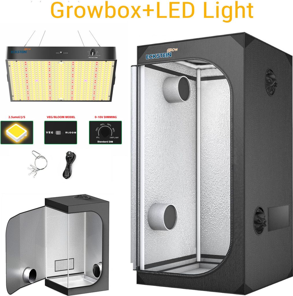 LED Growbox Komplettset 80x80X160cm Gewächshaus Indoor Produktbild 