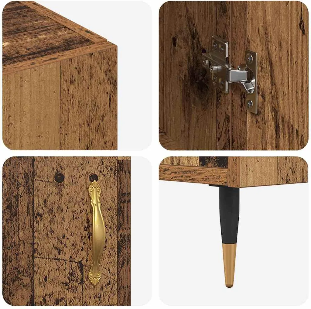 vidaXL Credenza marrone 90 x 34 x 80 cm Materiale a base di legno - 7
